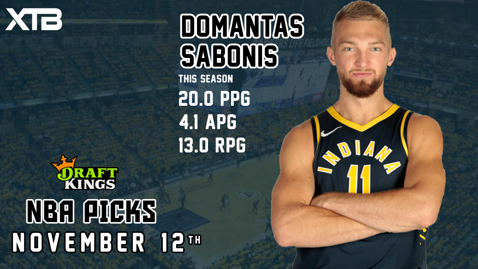 Domantas Sabonis Best NBA DraftKings Lineup